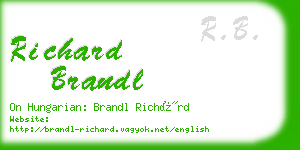 richard brandl business card